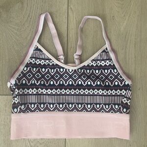 Kari Traa Sports Bra Pink Fairisle Size Small